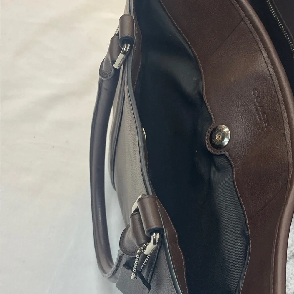 Coach Brown Leather Shoulder Tote Bag